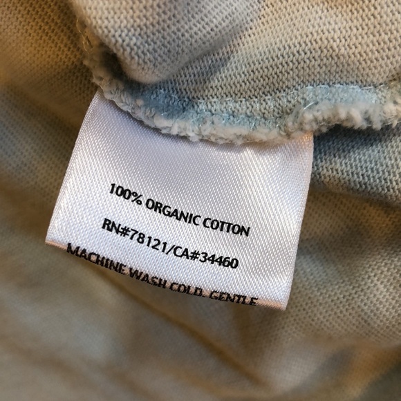 Eileen Fisher Organic Cotton Light Blue Quarter Sleeve Hoodie Zip-up Sweatshirt - Picture 6 of 6